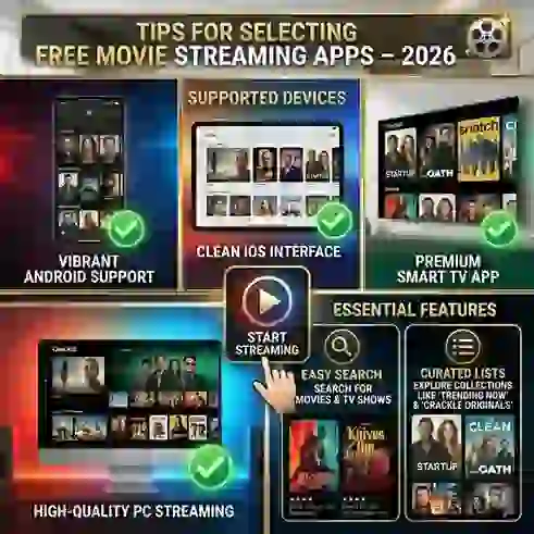 Best Free Movie Streaming Apps (Apps Like MovieBox Pro) – 2026 Complete Guide 3 Free movie streaming apps device tips