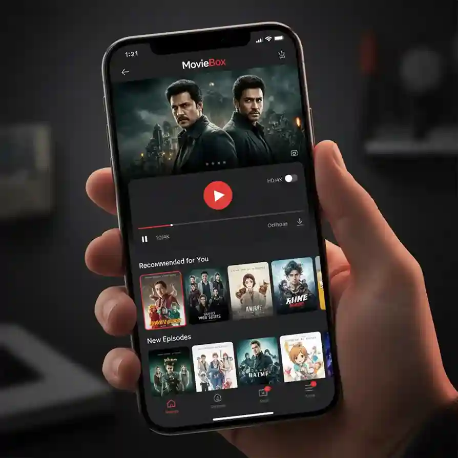 MovieBox MOD app interface