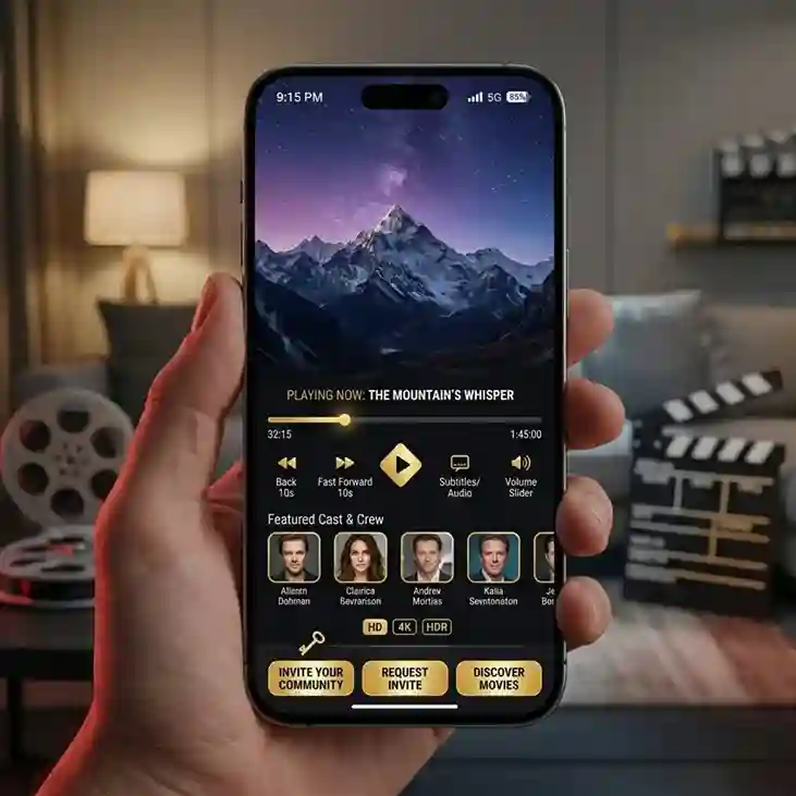 Watching movie on MovieBox Pro app