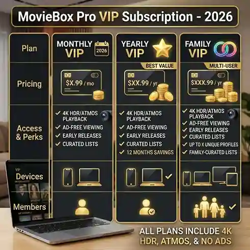 MovieBox Pro VIP – Complete Guide 2026 3 MovieBox Pro VIP price plans