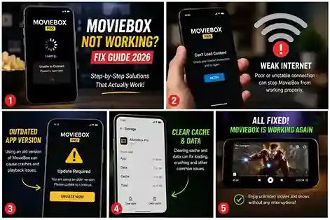 MovieBox Not Working – How to Fix Every Error in 2026 1 MovieBox buffering error on mobile screen
